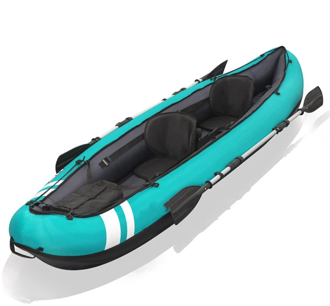 factory wholesale durable inflatable kayak 2 person fishing canoe boat Factory Supply Fishing Inflatable Kayak 2 Person Inflatable Boat Canoes And Kayak Sail