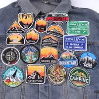 Mountain Camping Embroidered Patch – DIY Iron-On Adventure Outdoor Badge for Jackets, Backpacks, and Clothing - Image 2
