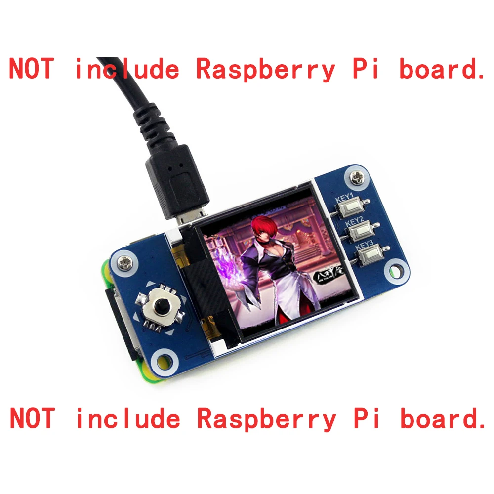1.44inch SPI LCD Screen Display Module HAT Kit for RasPi RPI Raspberry PI Zero 2 W WH 2W 3B 3 Model B Plus 3A 4 4B Accessories