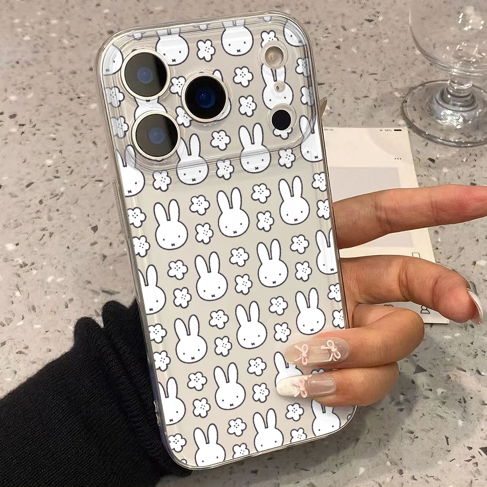 Cute Rabbit M-Miffies Transparent Soft TPU Phone Case