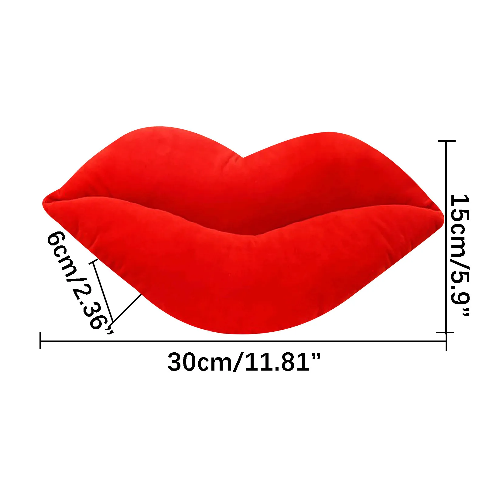 30cm Creative Sale Lip Shaped Pillows Solid Color Cute Soft Plush Home Decoration Throw Pillow Sofa Waist Cushion Valentine Gift 6