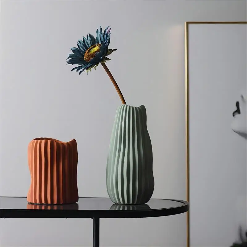 

Aesthetic Morandi Vase Home Decor Modern Style Living Room Tabletop Ornament Ceramic Crafts Decorative Flower Arrangement Vase