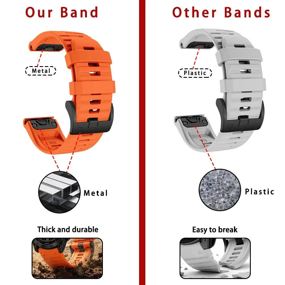 Breathable Outdoor Sport Silicone Band in QuickFit Style