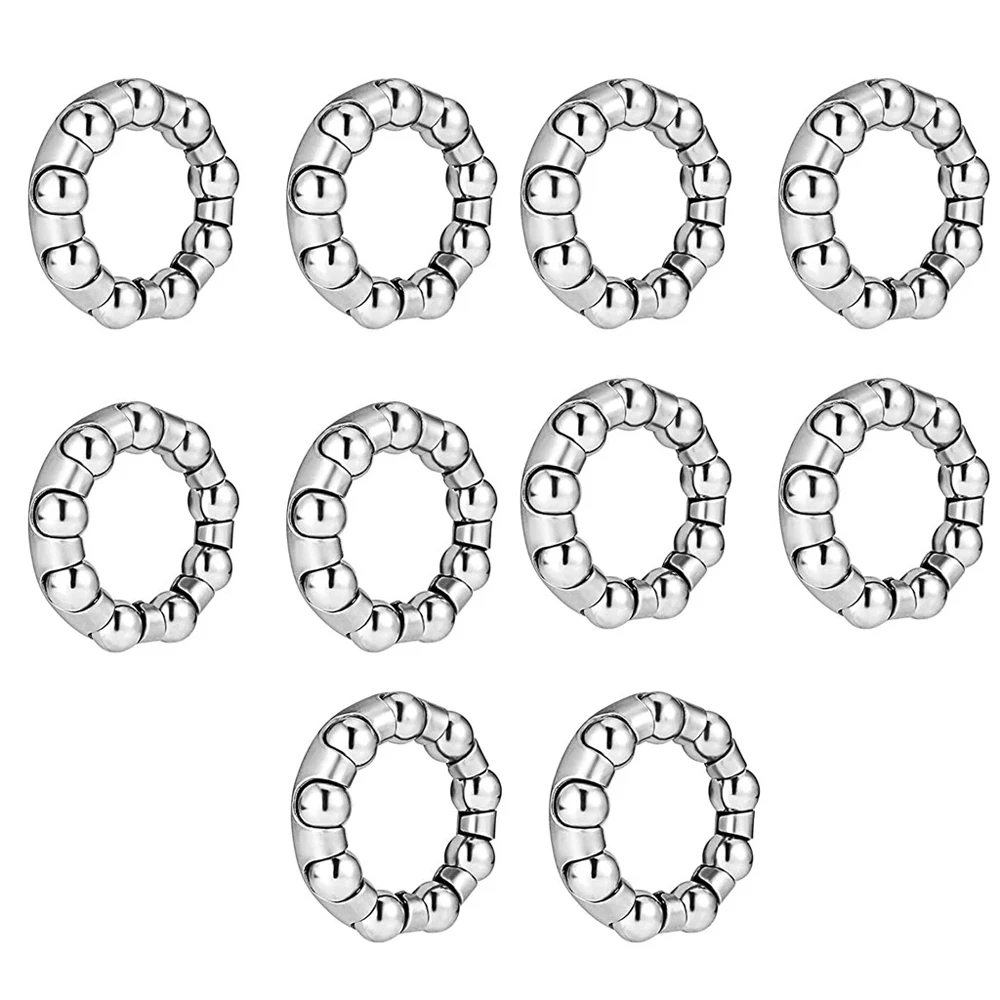 Bicycle Ball Bearing 5Pcs Bike Ball Bearing Retainer Replacement Mountain Bike Parts 1/4" x 9 Balls Repair Accessories for MTB Bicycle Crank