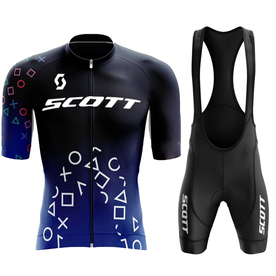 Ciclismo 2024 Abbigliamento Mens Set Summer Bicycle Scott Men Mtb Man Tricuta Bike Jersey Outfit Set Bavaglino Pro Team Jacket Clothes For