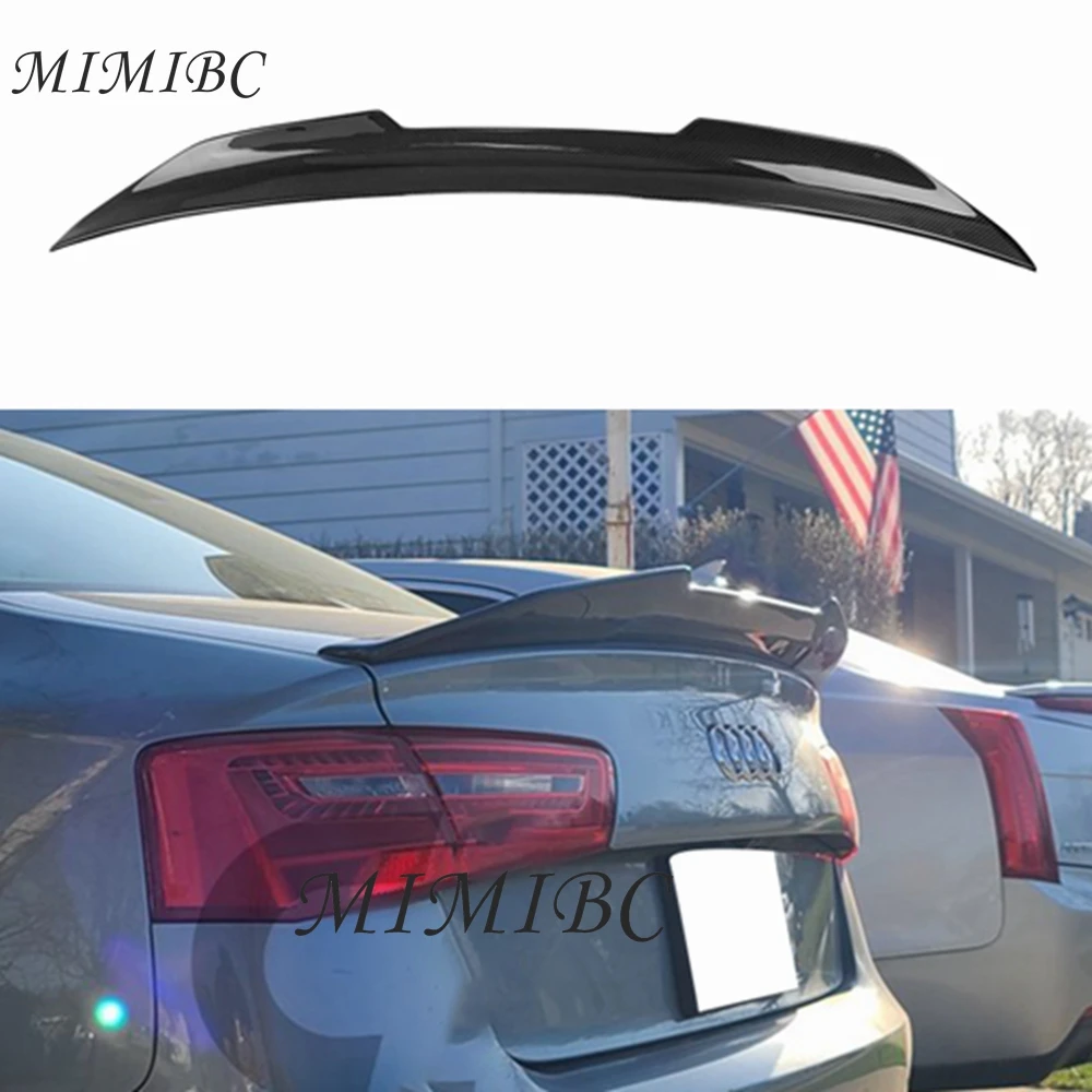 

FOR AUDI A6 C7 Sedan PSM Style Carbon Fiber Rear Spoiler Trunk Wing 2012-2015 FRP Forged carbon