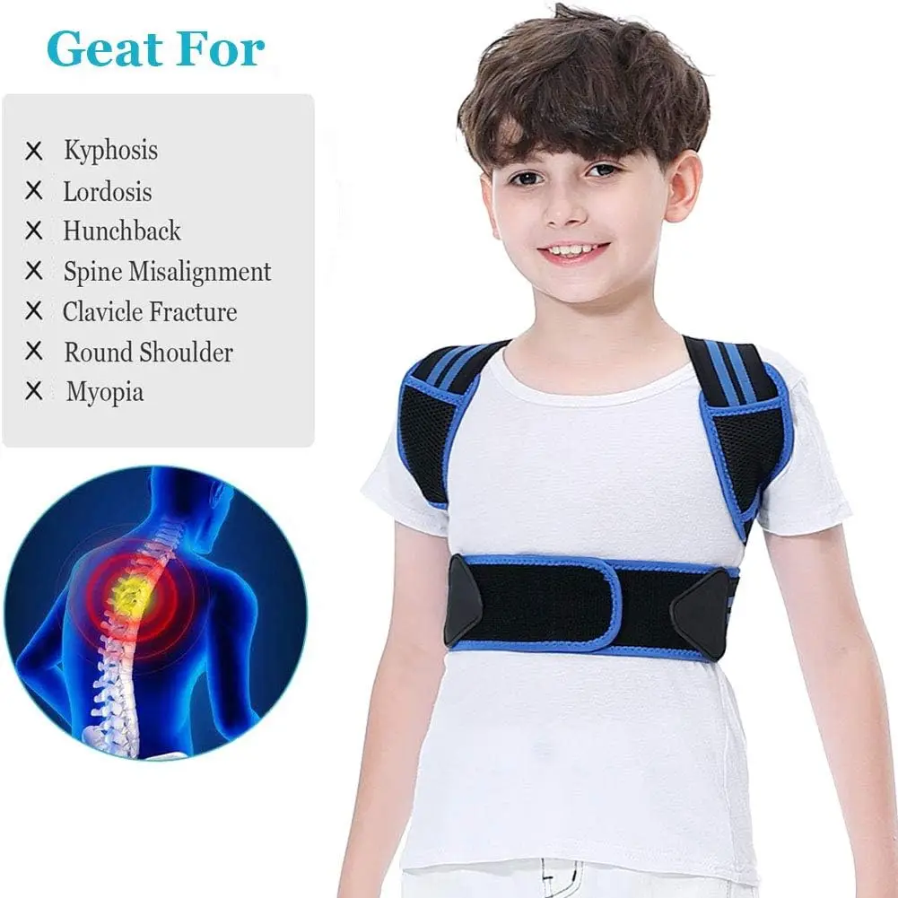 Ceinture de soutien dorsal réglable pour enfants, corset