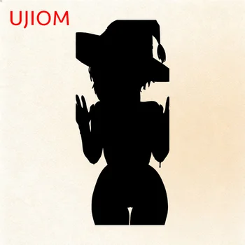 UJIOM Adesivo Murale Silhouette Megumin, Creativo per Libreria, Asciugatrice, PVC, Decalcomania per Computer, Skateboard, Carta da Parati, Decorazione Casa