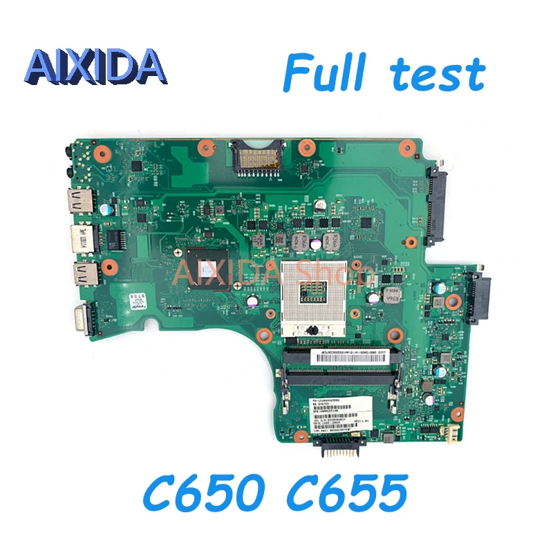 

Материнская плата AIXIDA V000225140 для ноутбука Toshiba C650 C655, материнская плата HM65 DDR3 PGA989