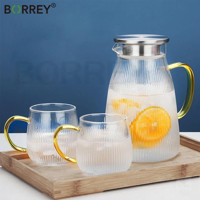 Glass Carafe Stove Top Safe Heat Resistant Large Pitcher Kettle Hot and  Iced Tea Water Juice Beverage Drop Shipping - AliExpress