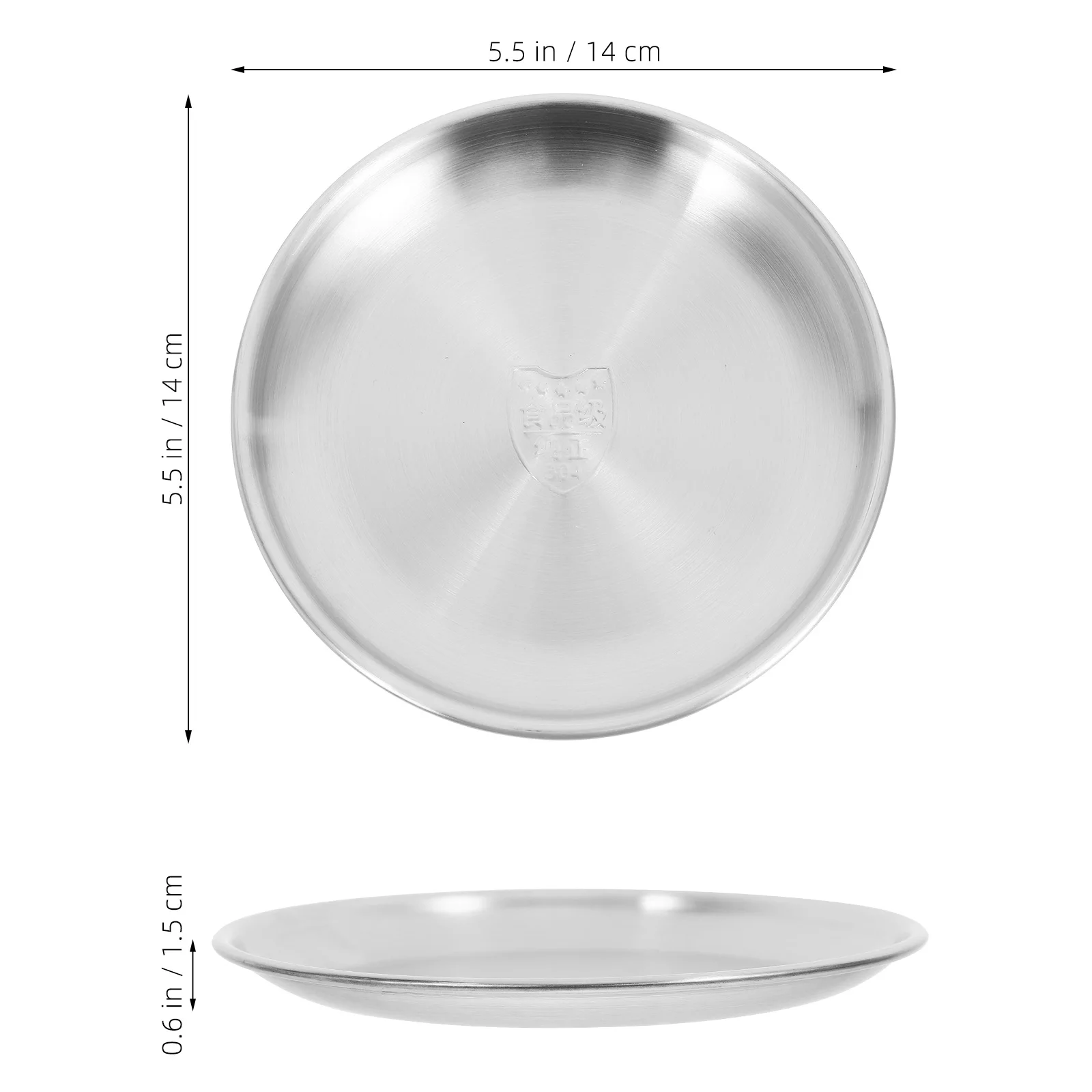 4 Pcs Outdoor Plates Stainless Steel Tray Dinner Large Serving Reusable Safe Child