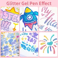 8/24/60-Color Glitter Gel Pen Set — "Flowing Crystal"&"Sparkling Starlight"Series Designed for Journaling and Drawing, Christmas 6