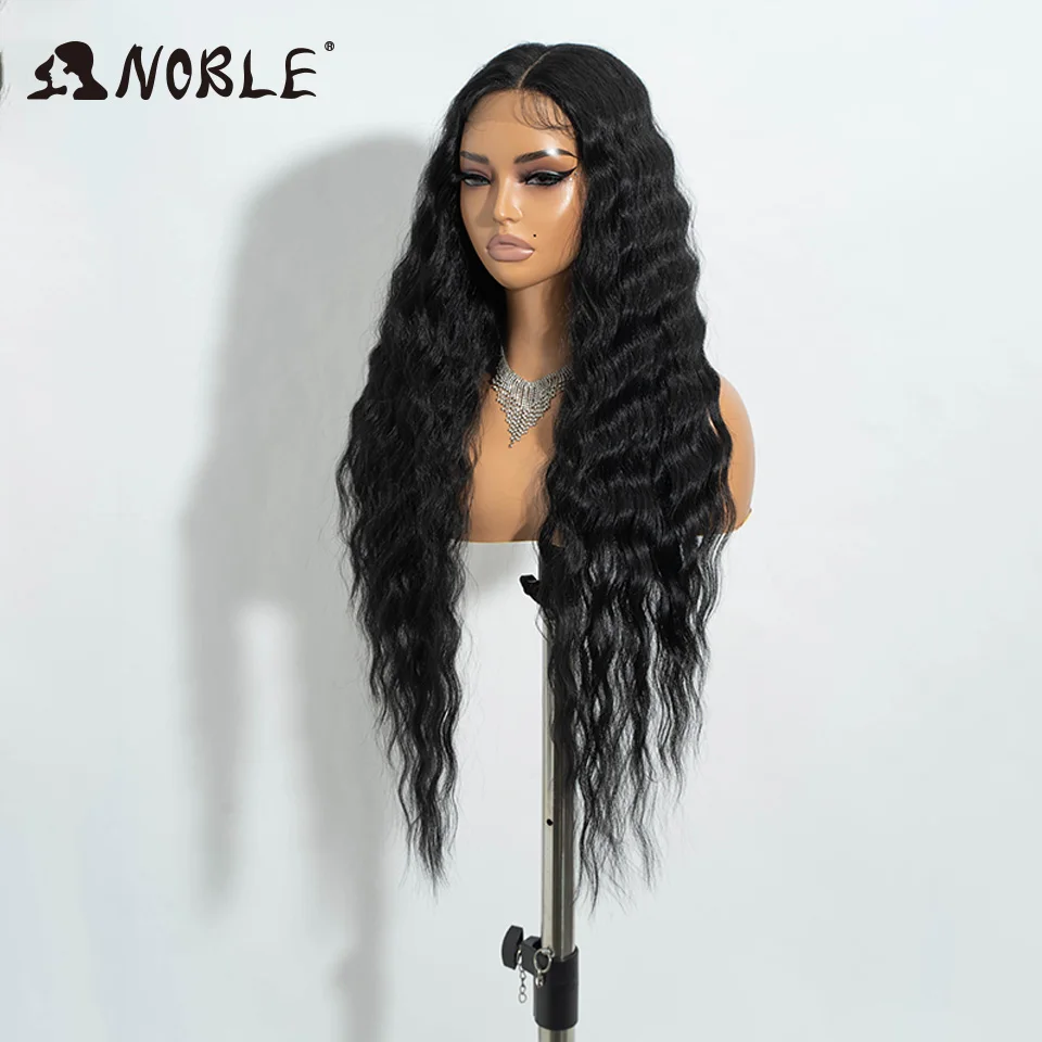Noble Synthetic Lace Front Wig 30Inch Long Wavy Lace Wig Cosplay Ombre Blonde Wig Synthetic Lace Wig Wigs For Women Lace Wig