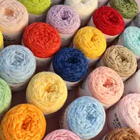 50g 2.5mm Chenille Yarn Ultra Fine Chenille Candy Yarn Woven Doll Glossy Velvet Edelweiss Crochet Knitting Sweater Wool Yarns 2