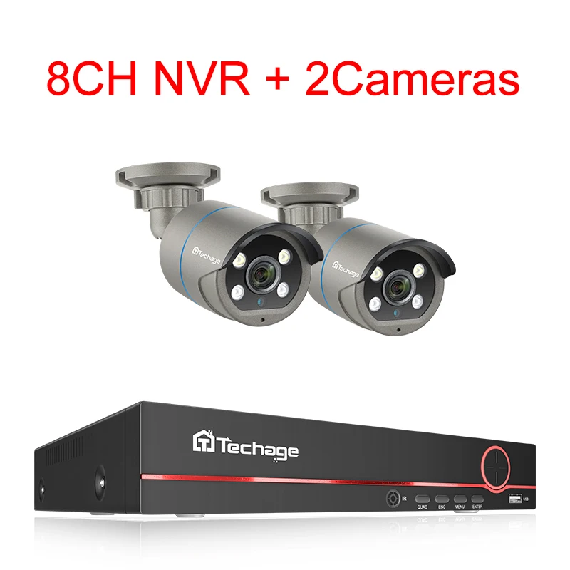 8CH NVR 2 Cameras
