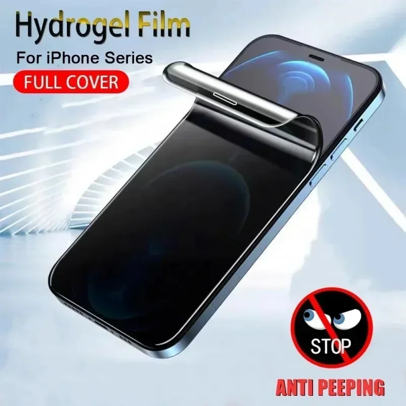 

Гидрогелевая пленка для IPhone 14 13 12 11 Pro Max 12 13 Mini, защитная пленка для экрана с защитой от шпионов для Iphone X, XS, MAX, XR, 6S, 7, 8, 15 Plus
