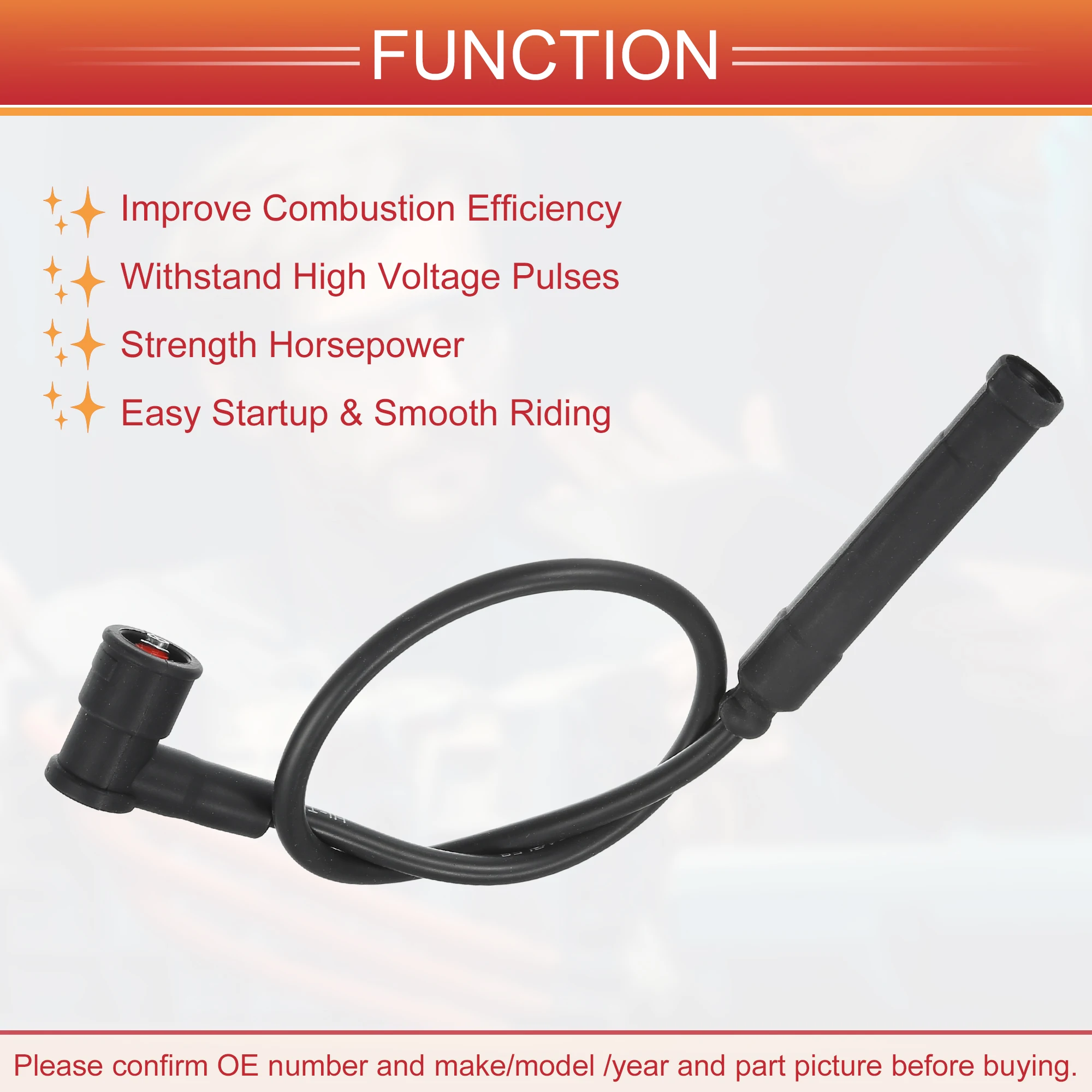 5pcs Car Spark Plug Coil Wires Ignition Coil Harness Cable 7mm Fit for BMW 3 Series E30 E36 1.6i 1.8i