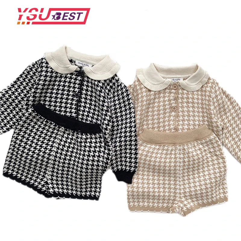 Autumn Winter Girl Knitting Sweater Set 2pcs Infant Baby Sweater Suit Warm Baby Boy Clothing Newborn Clothes 0-4 Years