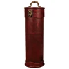 Vintage archaistic Single Red Wine Box Portable round Wood Wine Box Retro Gift Wine Storage Box Bottle Packag Wth Handle 5