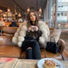 Women's fur coat Fox Fur Jackets For Women clothing Natural Real fox Fur Jacket Coats For Women Fur Jacket In Promotion 3