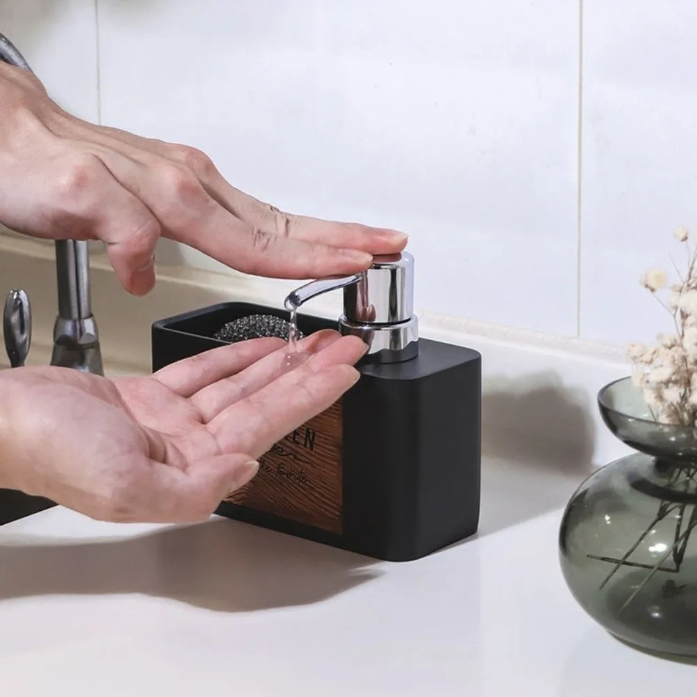 Multifunctional Pump Head Kitchen Soap Dispenser ABS 160ml Sponge Holder Press Sink Organizer Liquid Soap Dispenser Kitchen