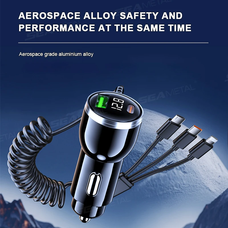 Aluminium Car Charger Adapter with Fast Charging