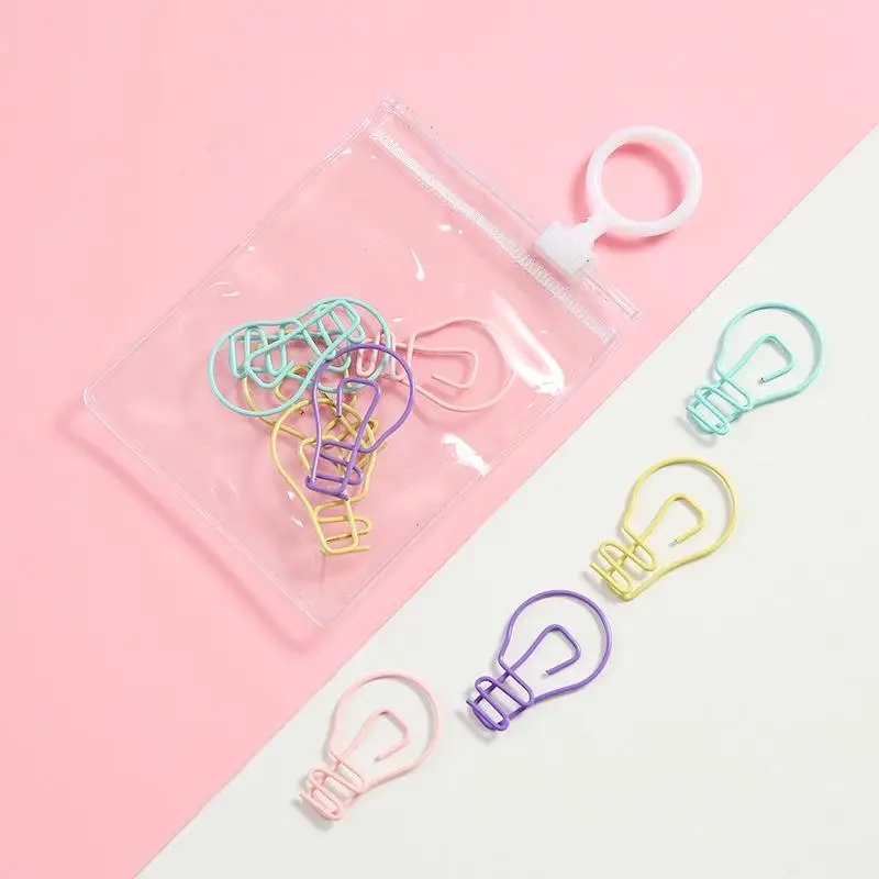 Paper Clip Creative Small Planet Heart Animal Star Mini Candy-colored Clip Stationery For Office School Supplies 10pcs