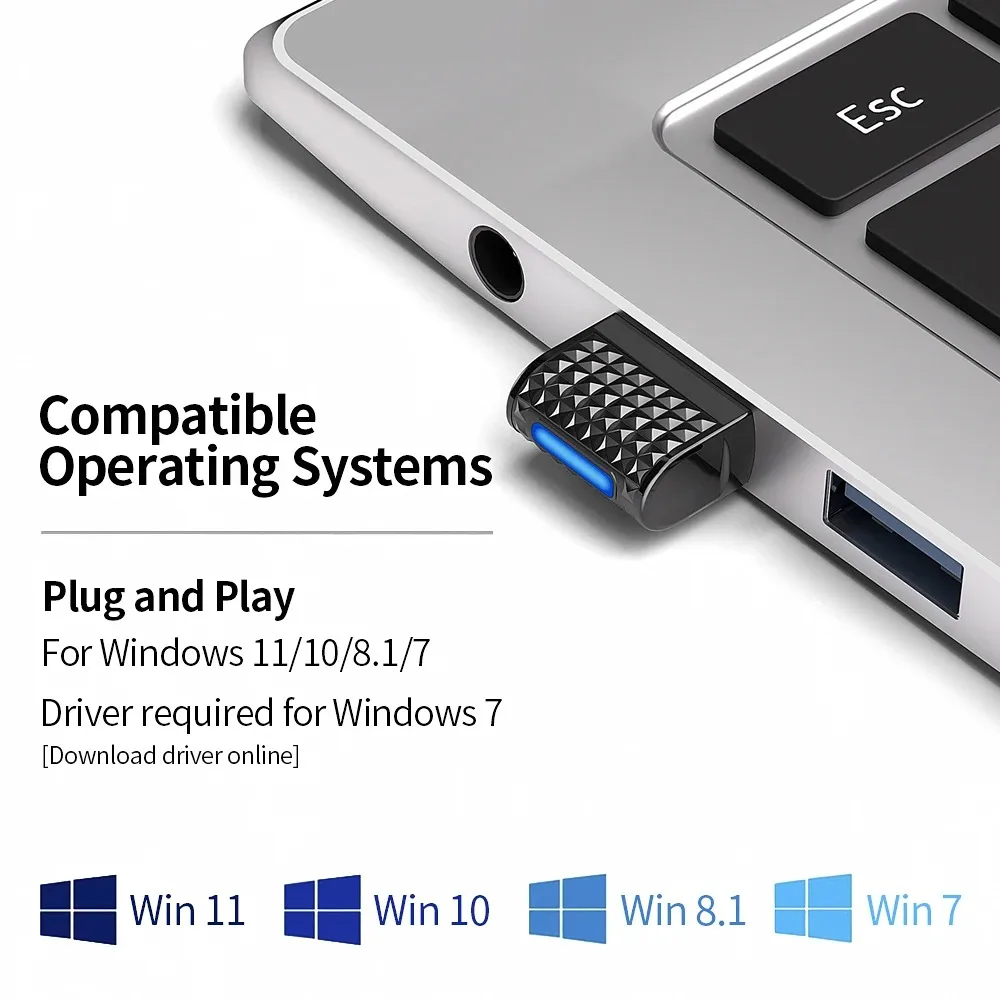Enhanced USB Bluetooth 5.4 Audio Transmitter & Receiver Dongle