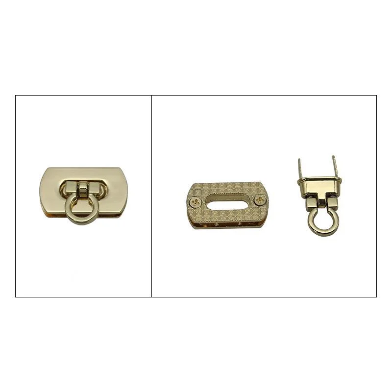 10pcs Detachable Lock Metal Buckles Handbag Purse Bag Clasp Hardware DIY Leather Crafts Accessories Leather Bag Closure Lock