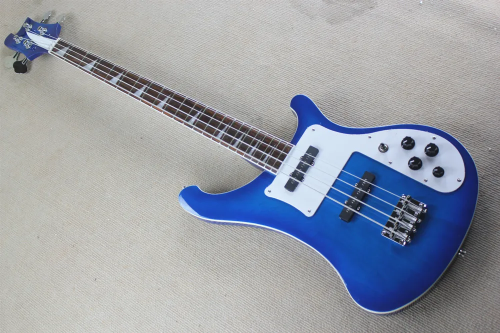 Flyoung4StringsBlueElectricBassGuitarwithBodyBindingChrome