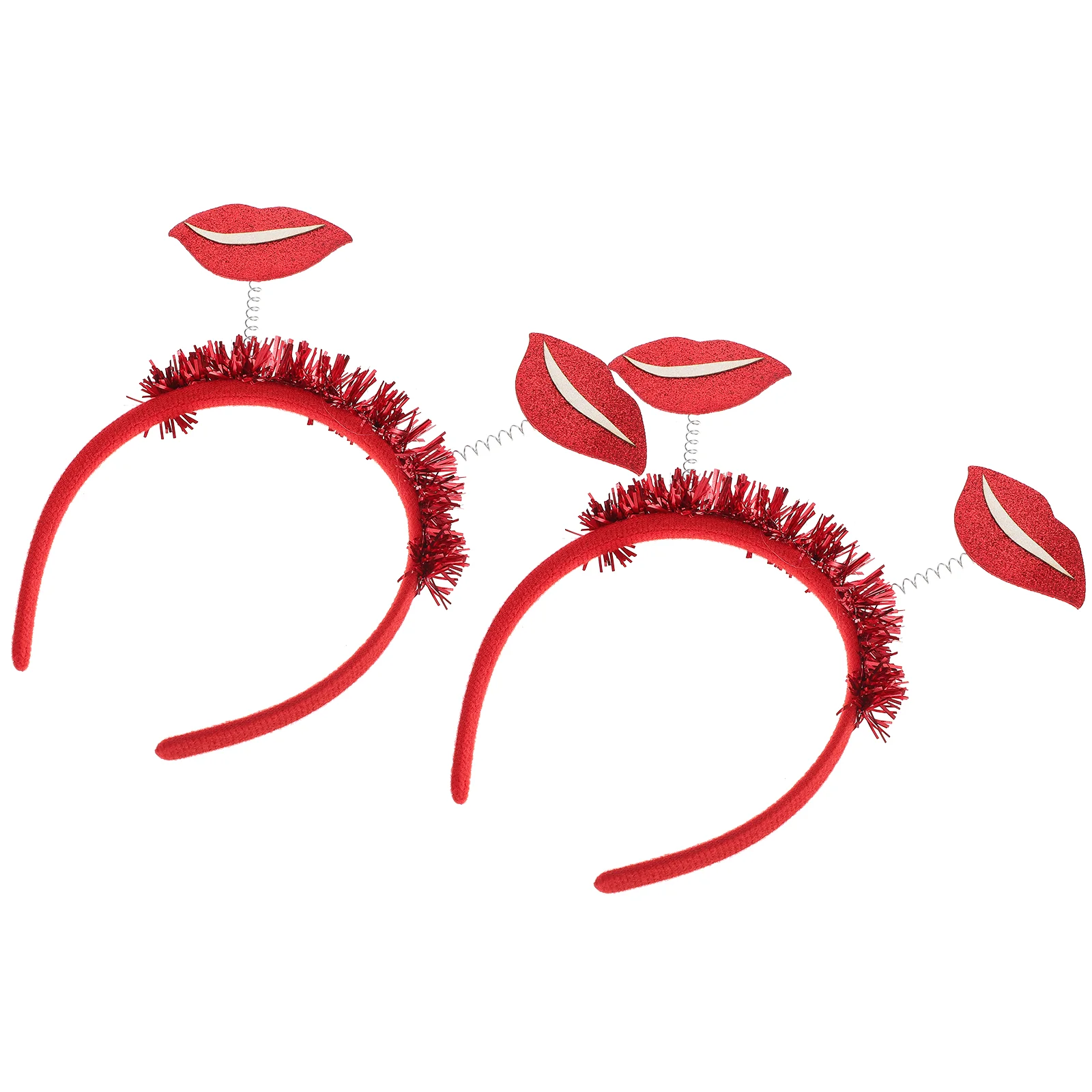

2Pcs Valentine's Day Party Prop Headband Chic Hair Decor Romantic Headdress