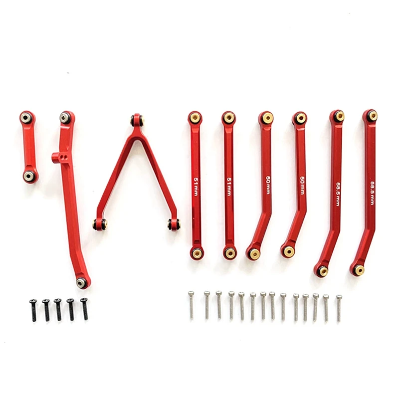 CNC High Clearance Chassis Link Steering Rod Set For 1/24 RC Crawler