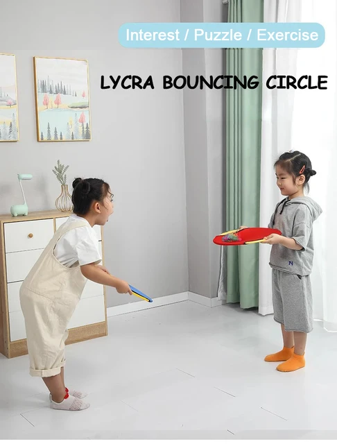 Kid Sports Game Kindergarten Sensory Integration Training Round Elastic Cloth Parent Child Activities Outdoor Garden Field Game 2