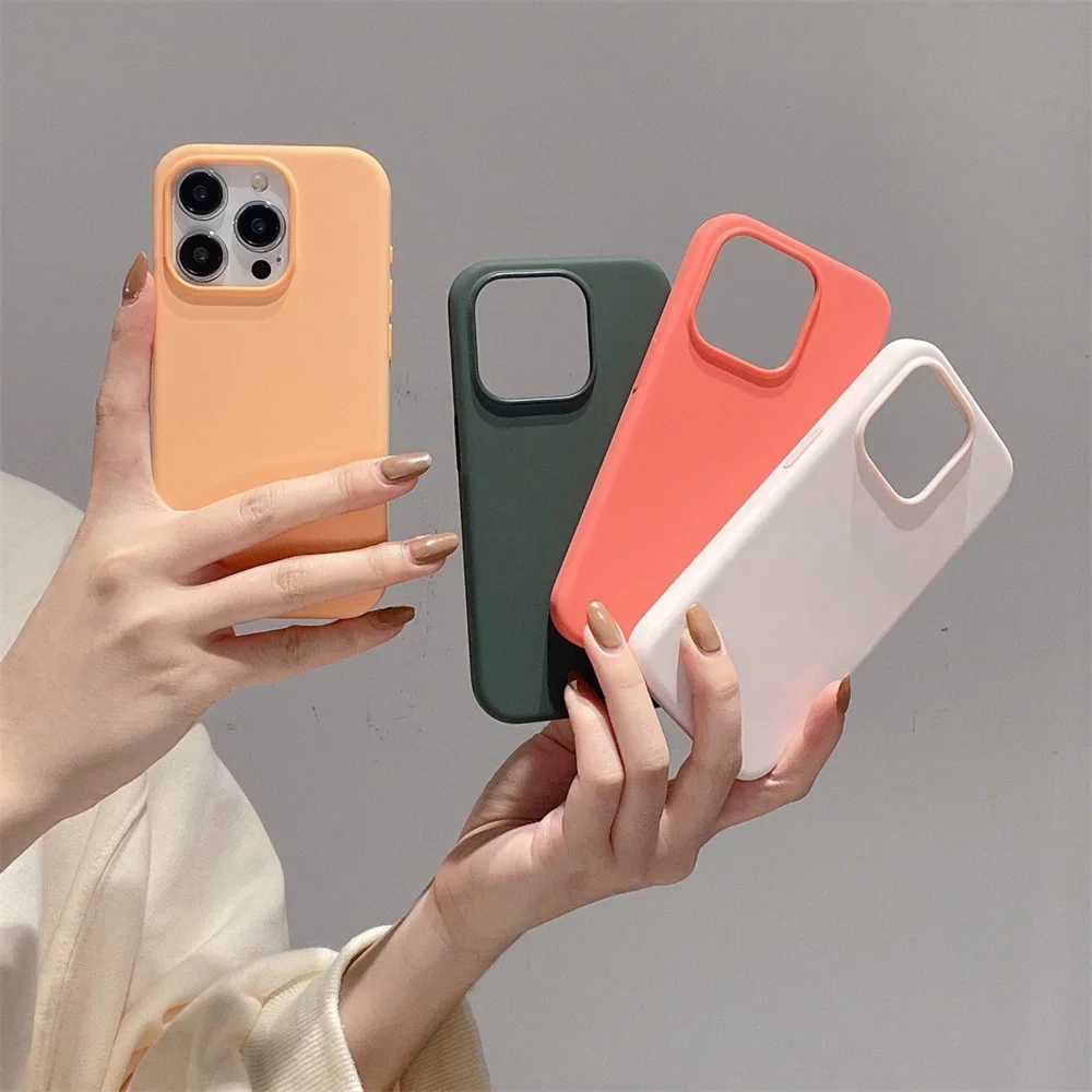 Stoßfeste Handyhülle Aus Flüssigsilikon Für Iphone 15 16 Pro Max_voghion.com