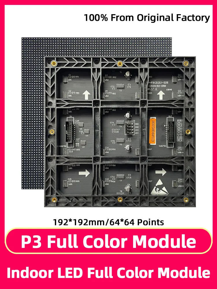LED Display Screen RGB HUB75 Module Digital Sign Indoor Video Wall 192*192mm