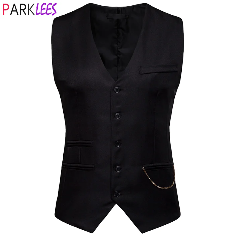black suit vest men