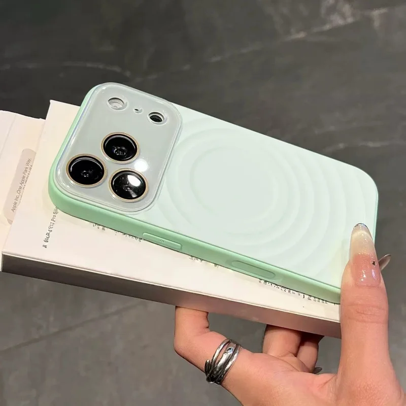 Luxury Glossy Shockproof Camera Case with Liquid Wave Pattern