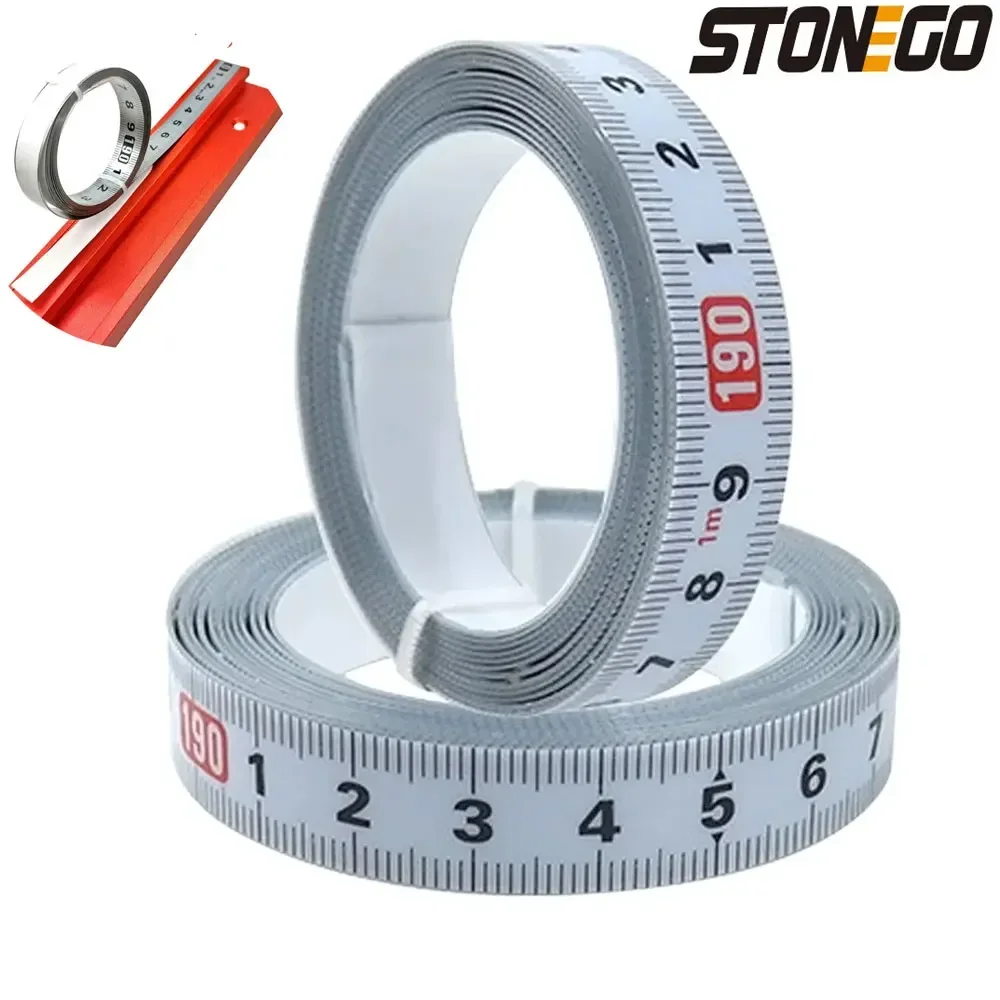 Durable Rust-Proof Wear-Resistant Stainless Steel Mitered Track Ruler with Self-Adhesive Metric Scale