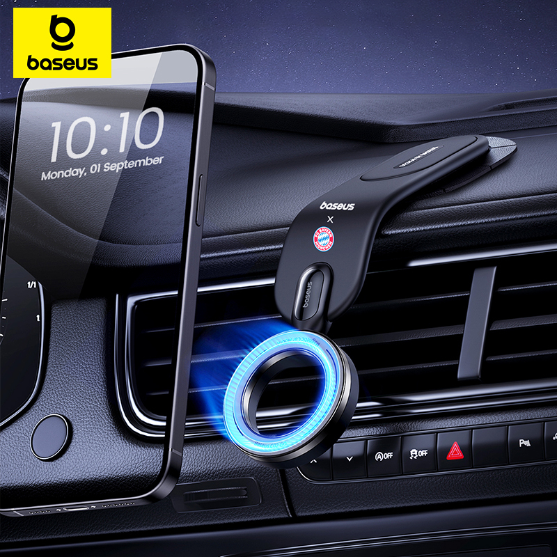 【Bayern Collaboration】Baseus Magnetic Car Phone Holder,Stand For iPhone Samsung Xiaomi,Rotating Car Mount,Universal Phone Holder