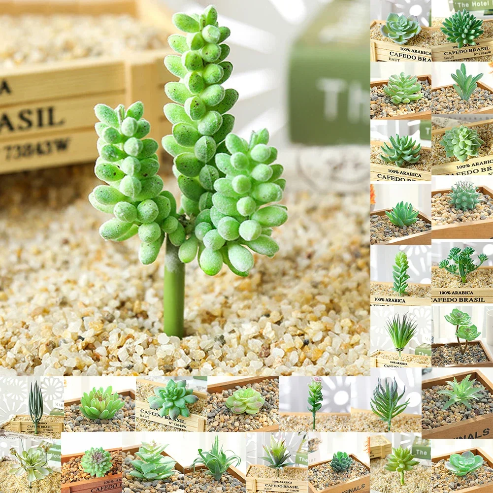 DIY künstliche saftige beflockte Pflanze gefälschte Kaktus Hausgärten Schlafzimmer Büro außerhalb Dekor gefälschte Pflanze Desktop kleine Bonsai neu