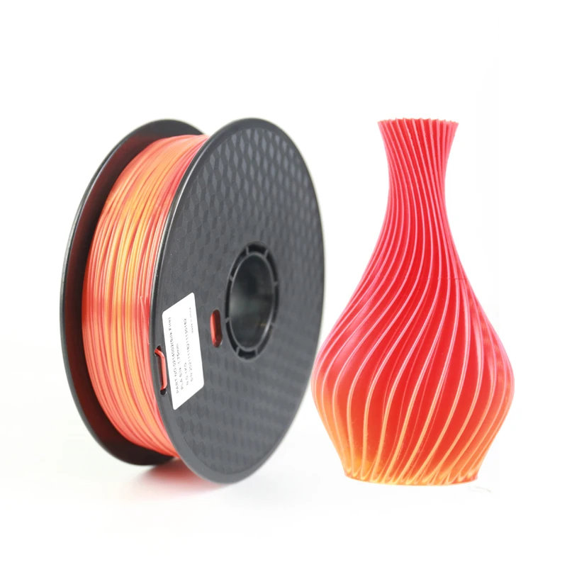 

New color Silk Fire Rainbow wanhao 3D printer filament PLA 1.75mm 1kg