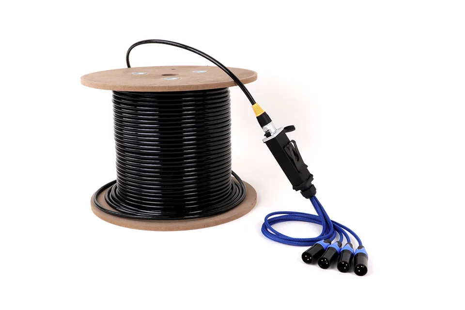 4 canais, 3 pinos, xlr, conector macho