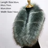 Large Faux Fur Collar Fashion Fluffy Trim Strip Winter Warm Plush Fake Collar Scarf For Parkas Down Coat DecorShawl Wrap Scarves 6