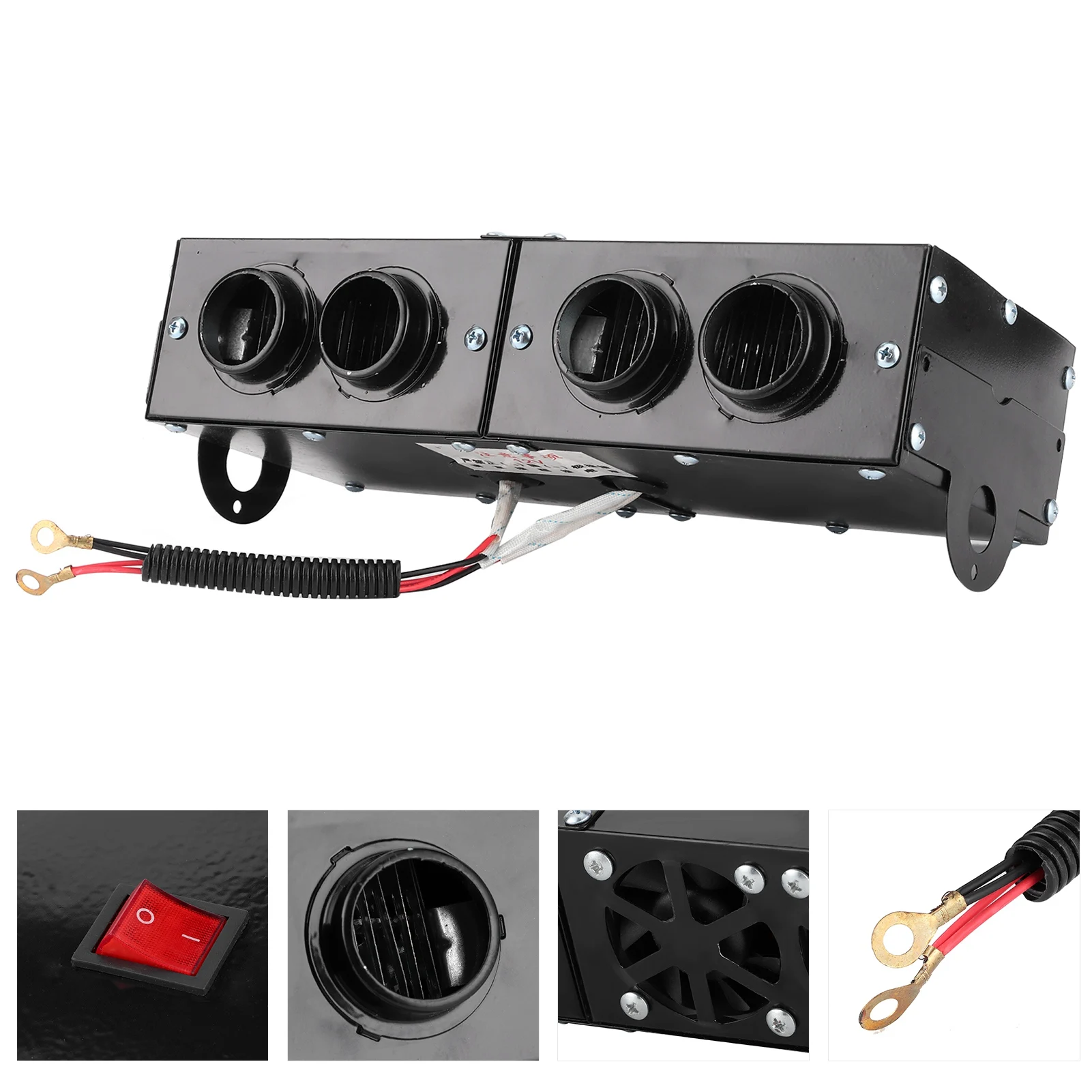 Car Heater Defogger Auto 4 Hole Heating Fan 12V Defroster Defogger 800W Car DemisterCar Heating Fan4 Hole
