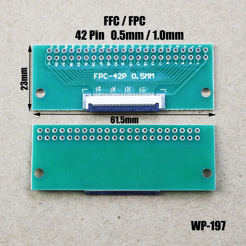 

1pcs FPC/FFC 4P-80P Welding 0.5 Seat Flip Cover And Connect 0.5MM To Straight Plug 2.54 Flexible Cable Adapter Board WP-197