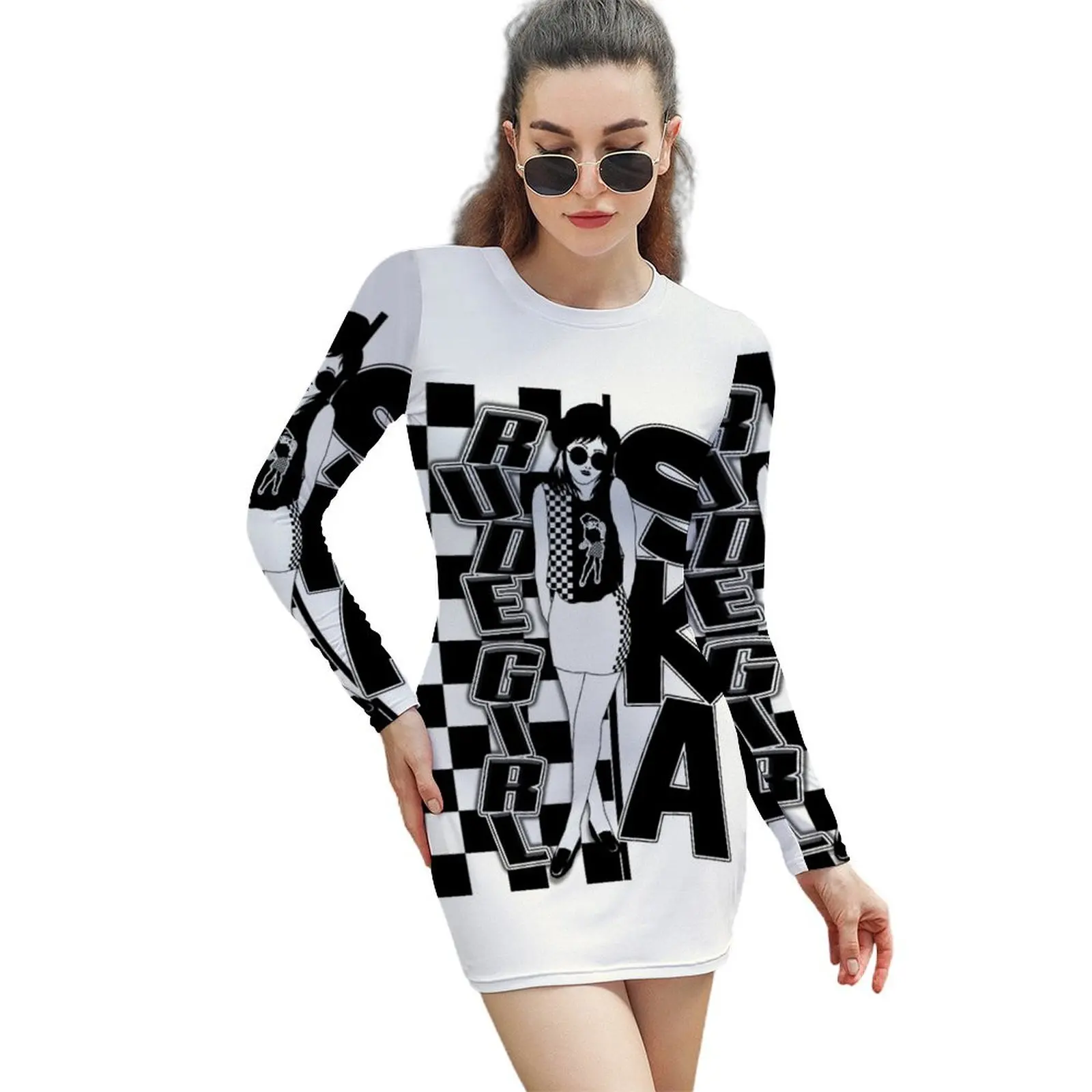 

Rude Girl Ska 3 Long-Sleeved Sheath Dress dresses ladies 2024 summer Women's evening dress