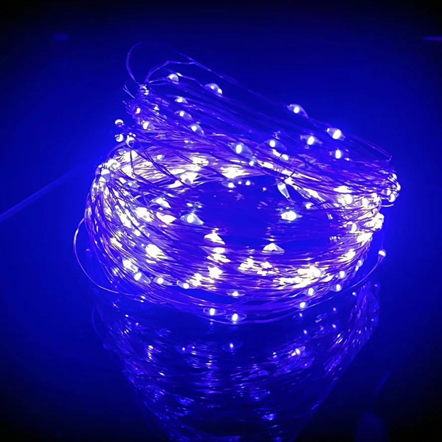 thumbnail image 1 of LED String Light 3 modes Fairy Lights 1/2/3M LEDs Copper Wire Battery Powered for Wedding Xmas Party Decor Holiday With battery, 1 of 5