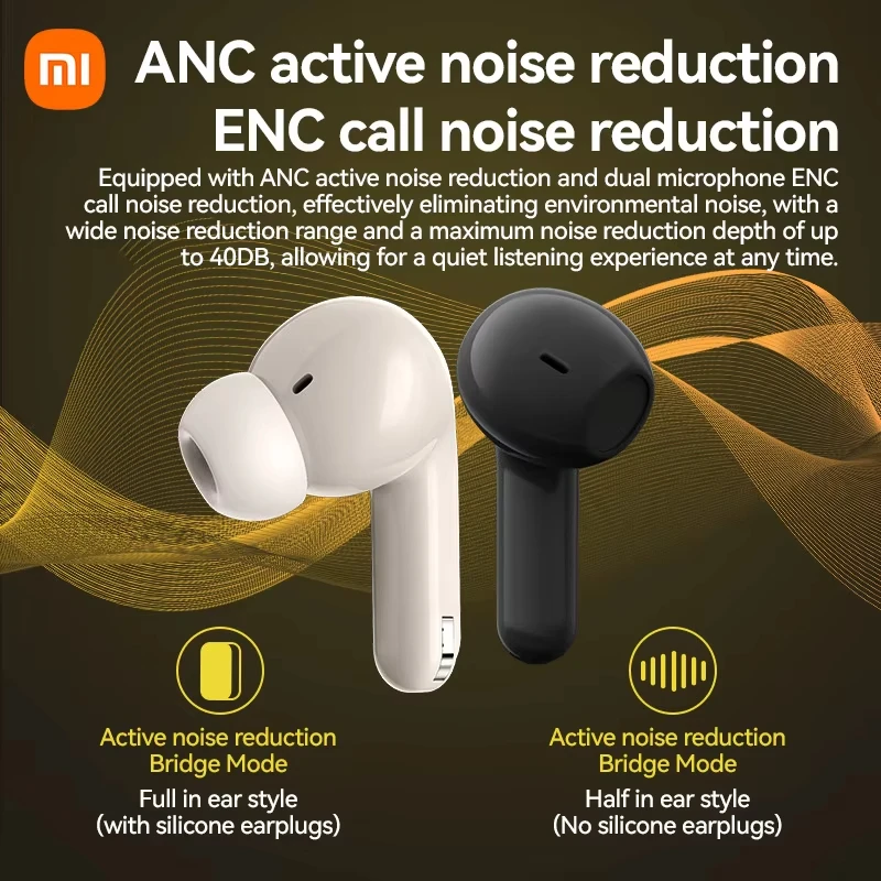Xiaomi Wireless Bluetooth Earphones HiFi Sound Quality Comfort Fit Built-in Microphone Waterproof Earphone Smart Touch Control