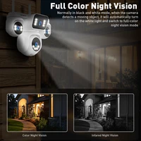 LS VISION 20MP 4 écrans sécurité WiFi caméra extérieure 10K 4 objectif 12X Zoom PTZ suivi automatique CCTV Surveillance sans fil caméra IP 6