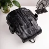 2024 New Brand Genuine Leather Crocodile Skin Men Backpacks Real Natural Leather Student Backpack Boy Luxury Computer Laptop Bag 3